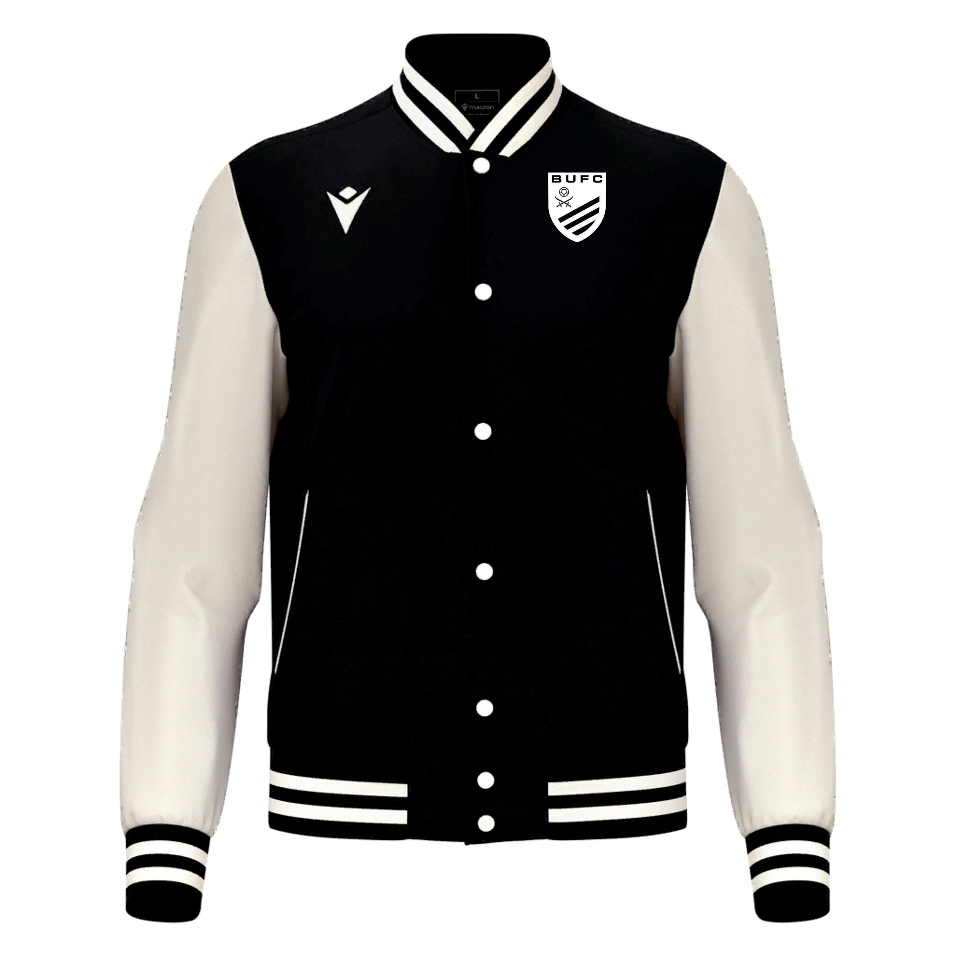 BEXHILL UNITED JNR VARSITY BLACK/WHITE JACKET