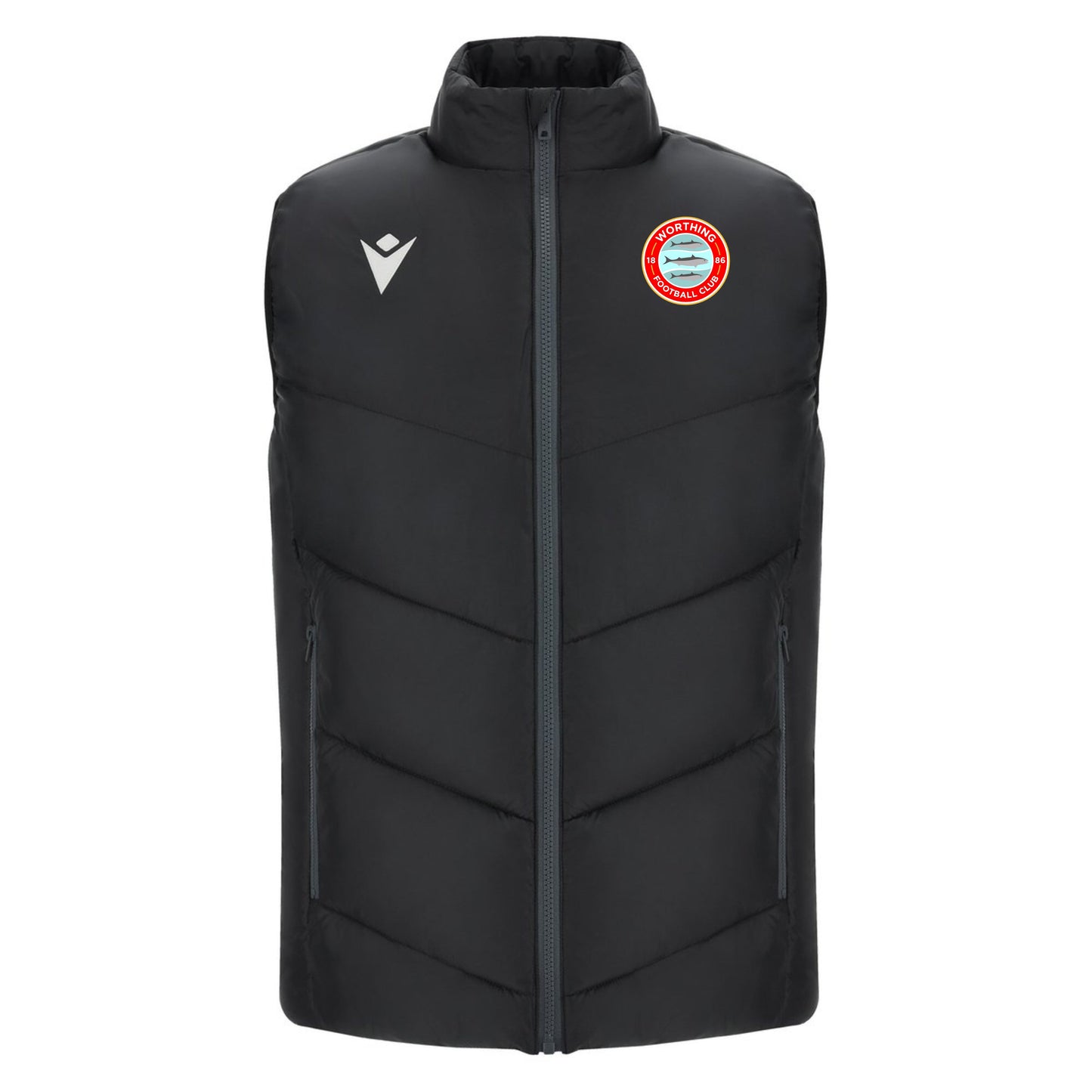 WORTHING FC - COACHES COLDMIRE BODY WARMER Macron Store Hastings