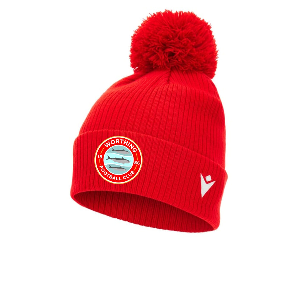WORTHING FC SNOW BOBBLE HAT Macron Store Hastings