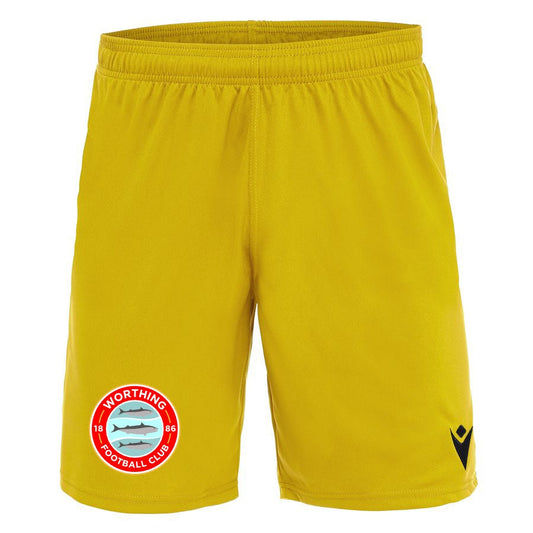WORTHING FC YOUTH AWAY YELLOW GK MATCH SHORT Macron Store Hastings