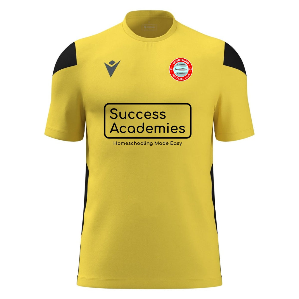 WORTHING FC GK YOUTH AWAY YELLOW MATCH DAY SHIRT Macron Store Hastings