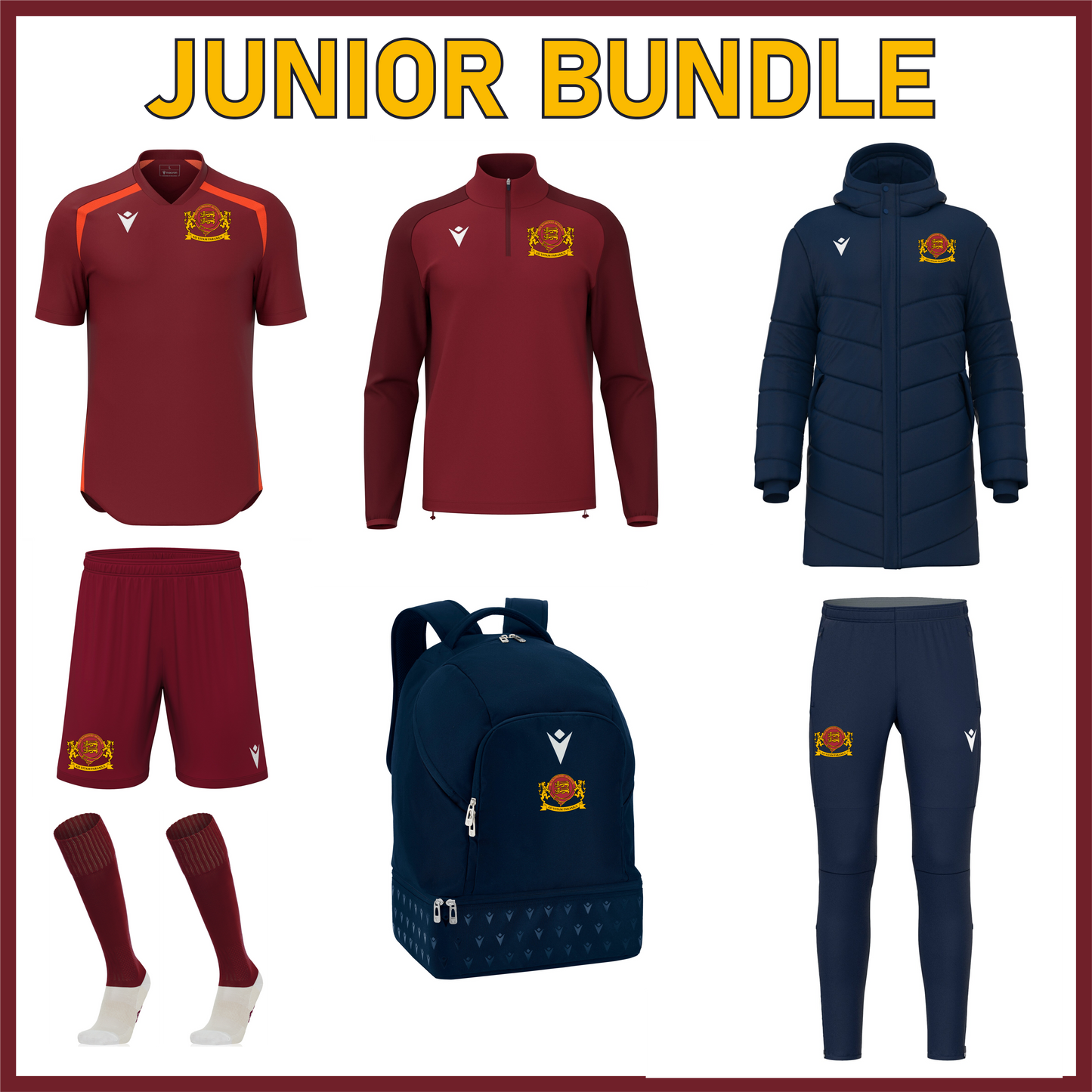 BUCKSWOOD FOOTBALL ACADEMY JUNIOR BUNDLE Macron Sports Hub Hastings