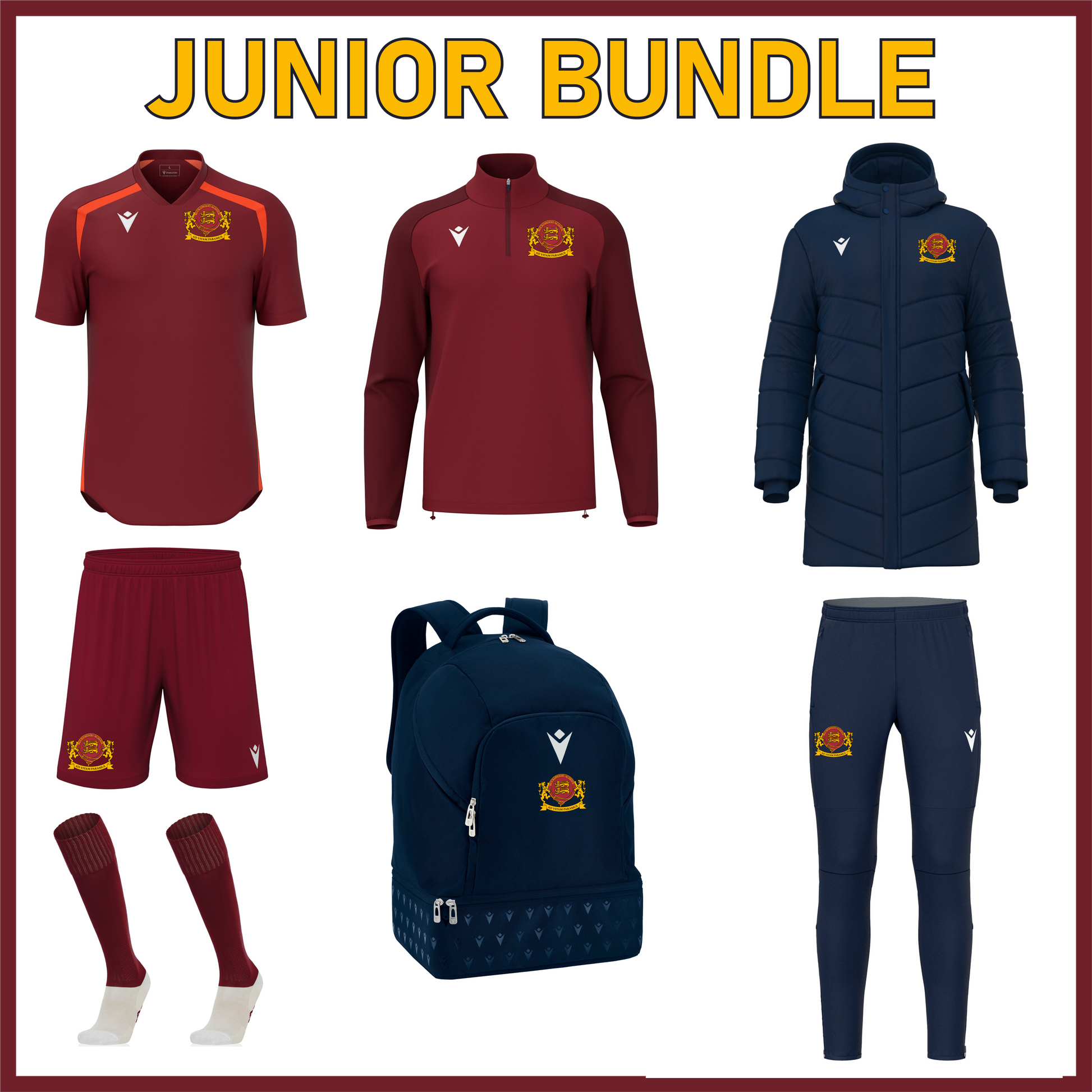 BUCKSWOOD FOOTBALL ACADEMY JUNIOR BUNDLE Macron Sports Hub Hastings