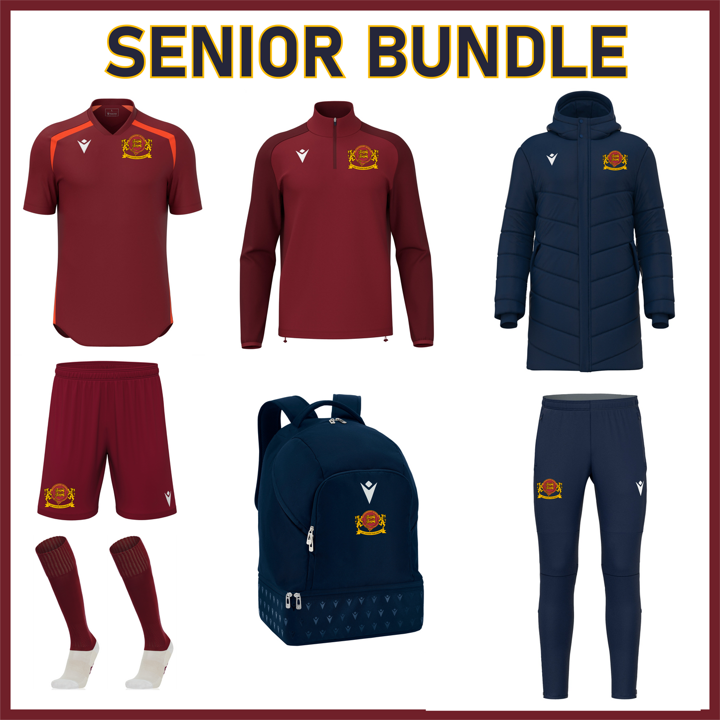 BUCKSWOOD FOOTBALL ACADEMY SENIOR BUNDLE Macron Sports Hub Hastings