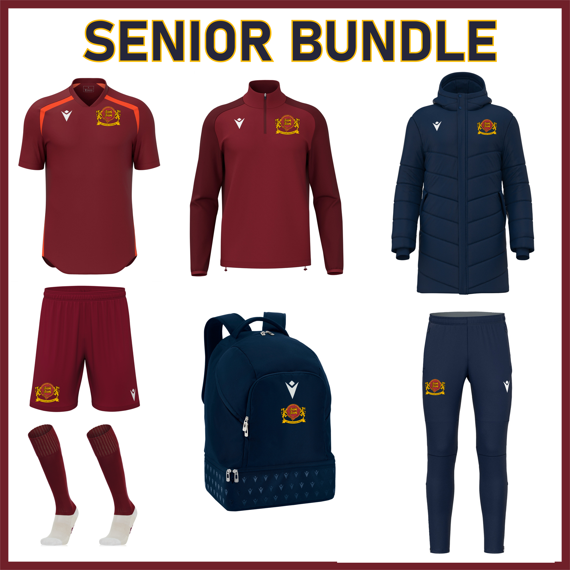 BUCKSWOOD FOOTBALL ACADEMY SENIOR BUNDLE Macron Sports Hub Hastings