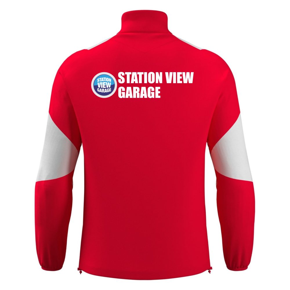 DWFC - CUZCO RED/WHITE 1/4 ZIP TRAINING TOP Macron Store Hastings