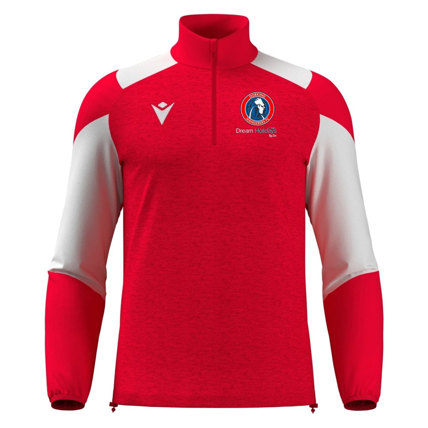 DWFC - CUZCO RED/WHITE 1/4 ZIP TRAINING TOP Macron Store Hastings