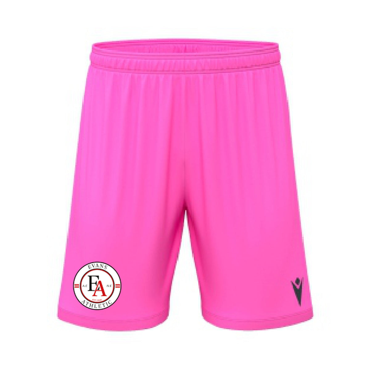EVANS ATHLETIC AWAY GOALKEEPER SHORTS front — clean 4000 x 4000 photograph