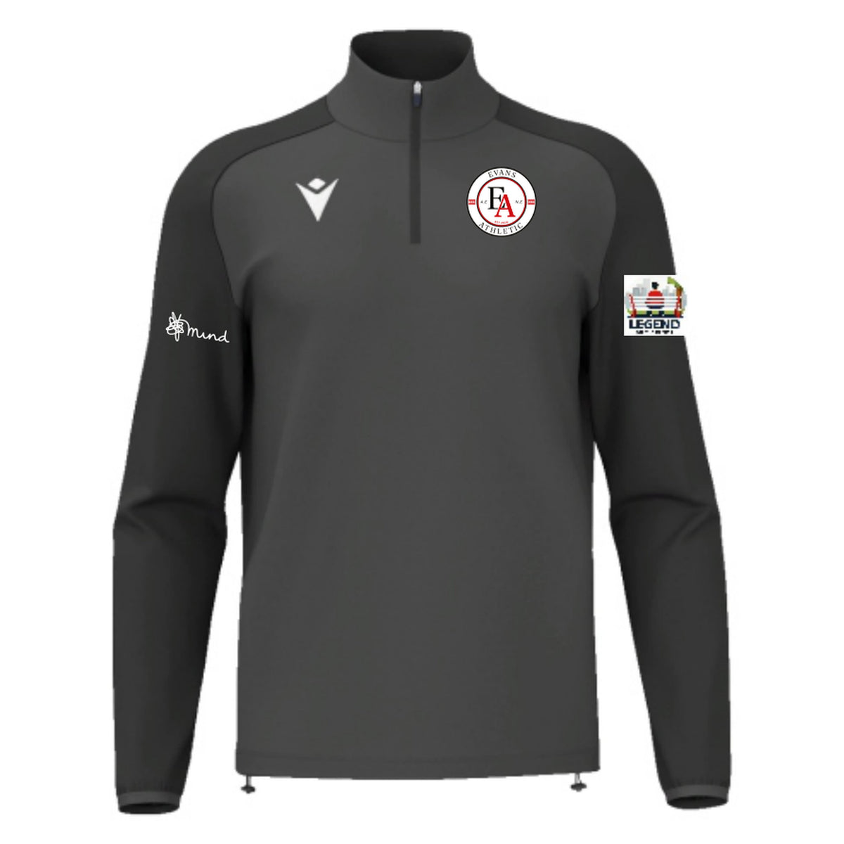 Evans Athletic COACHES ISEN 1/4 ZIP TOP front clean 4000 × 4000 image