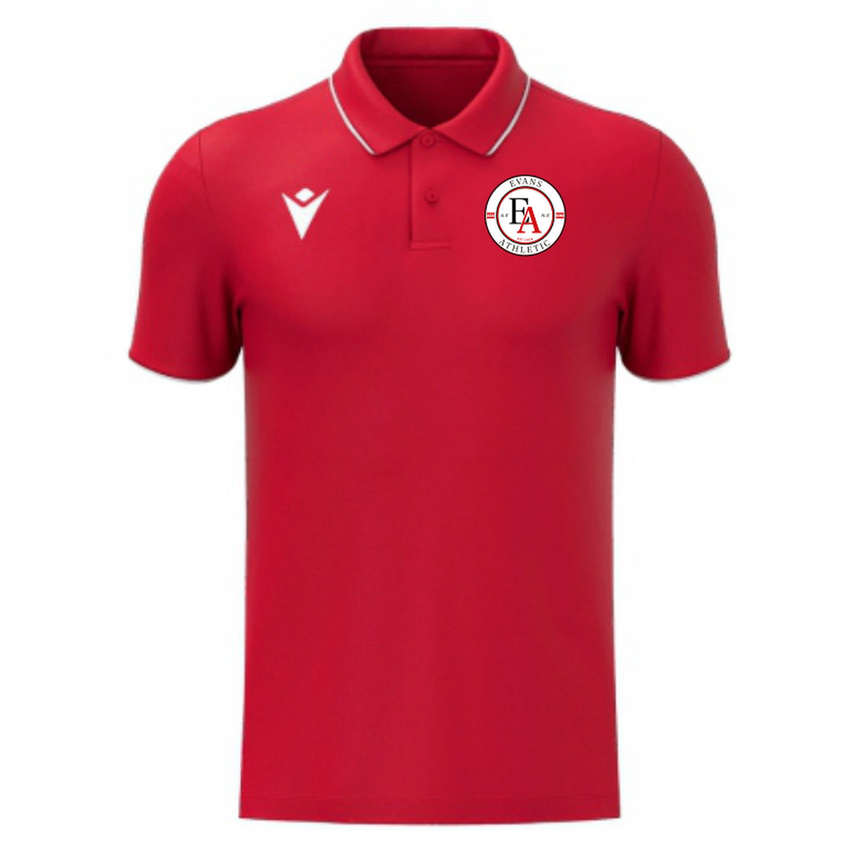 Evans Athletic draco-red front – clean 4000 x 4000