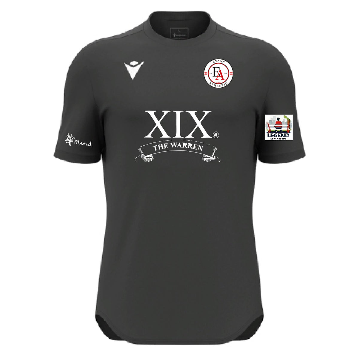 Evans Athletic match shirt front – clean 4000 × 4000 product image