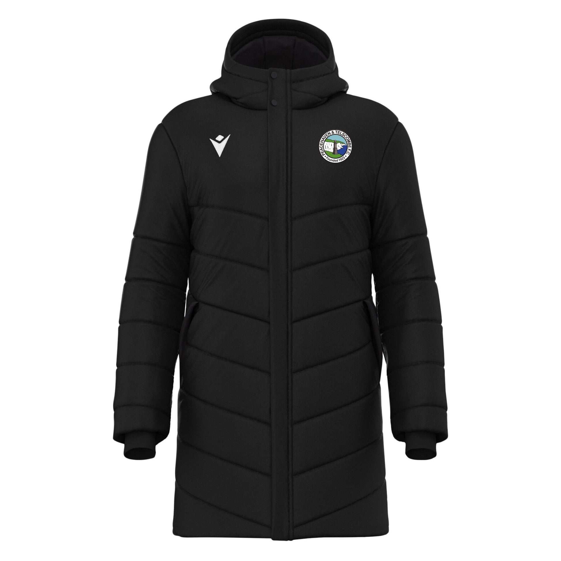 PEACEHAVEN & TELSCOMBE FC COACHES SUBZERO PADDED JACKET Macron Sports Hub Hastings