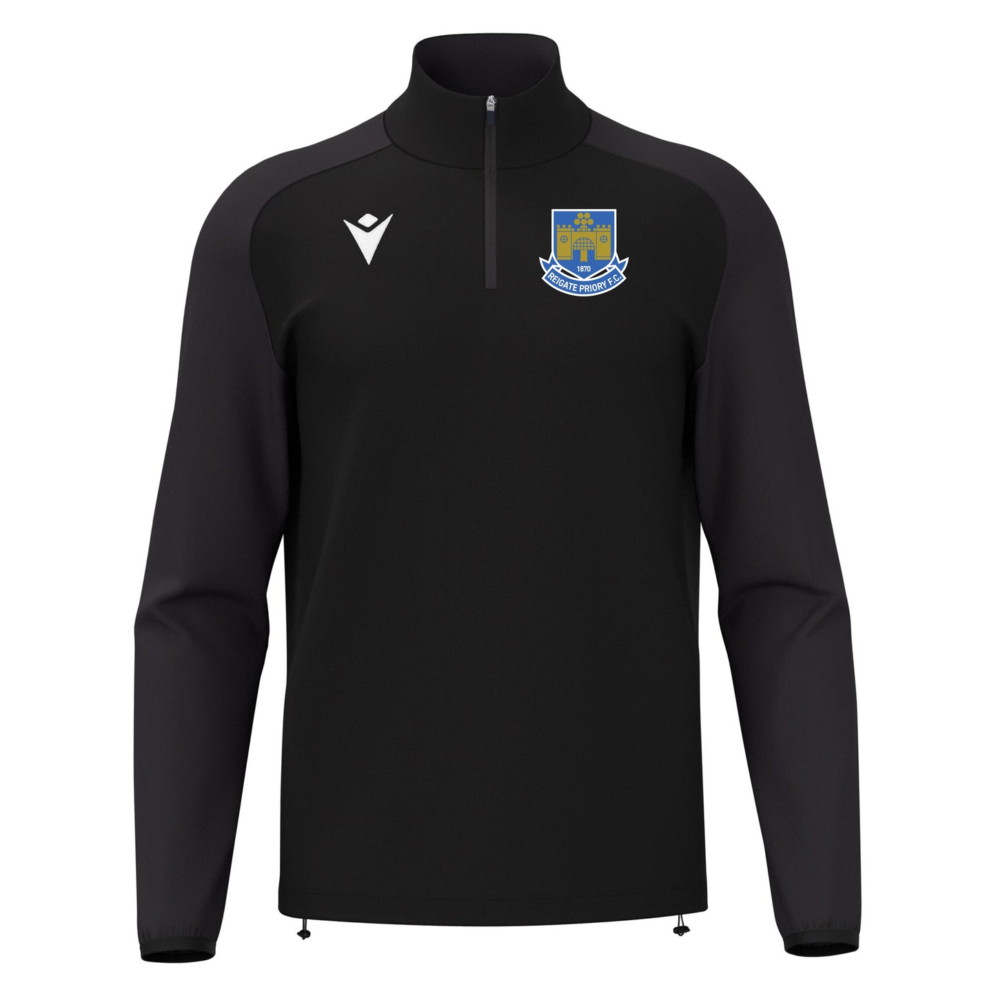 REIGATE PRIORY FC COACHES ISEN 1/4 ZIP TRAINING TOP front