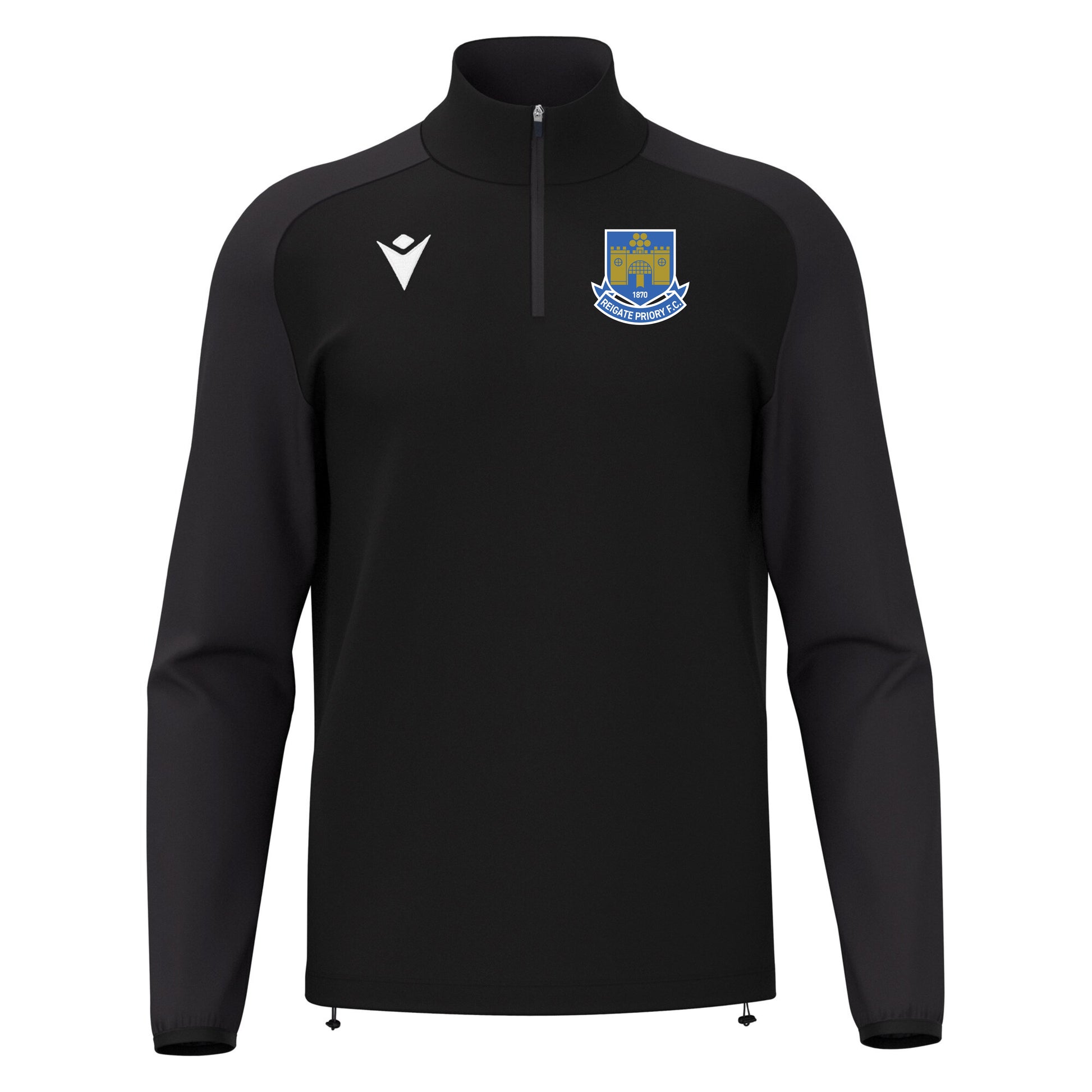 REIGATE PRIORY FC COACHES ISEN 1/4 ZIP TRAINING TOP front