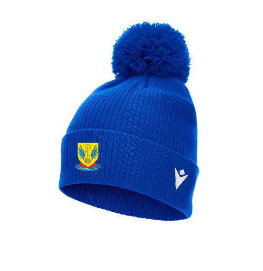 LANCING FC ROYAL SNOW BOBBLE HAT Macron Store Hastings