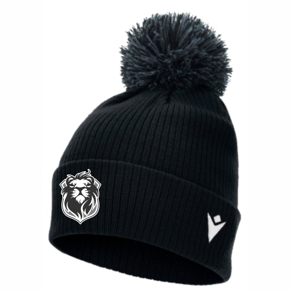 HASTINGS UNITED FC BLACK SNOW BOBBLE HAT Macron Store Hastings