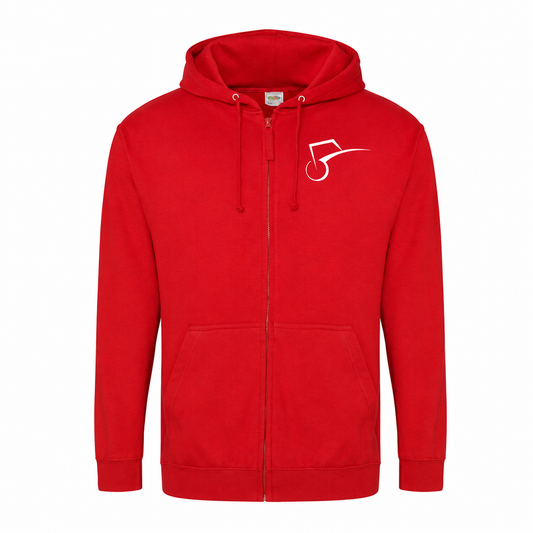 SNR STEYNING TOWN FC RED ZIPPED CLUB HOODY — front