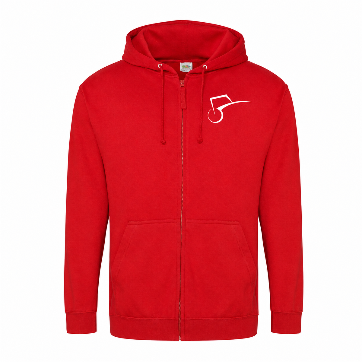 JNR STEYNING TOWN FC RED ZIPPED CLUB HOODY — front